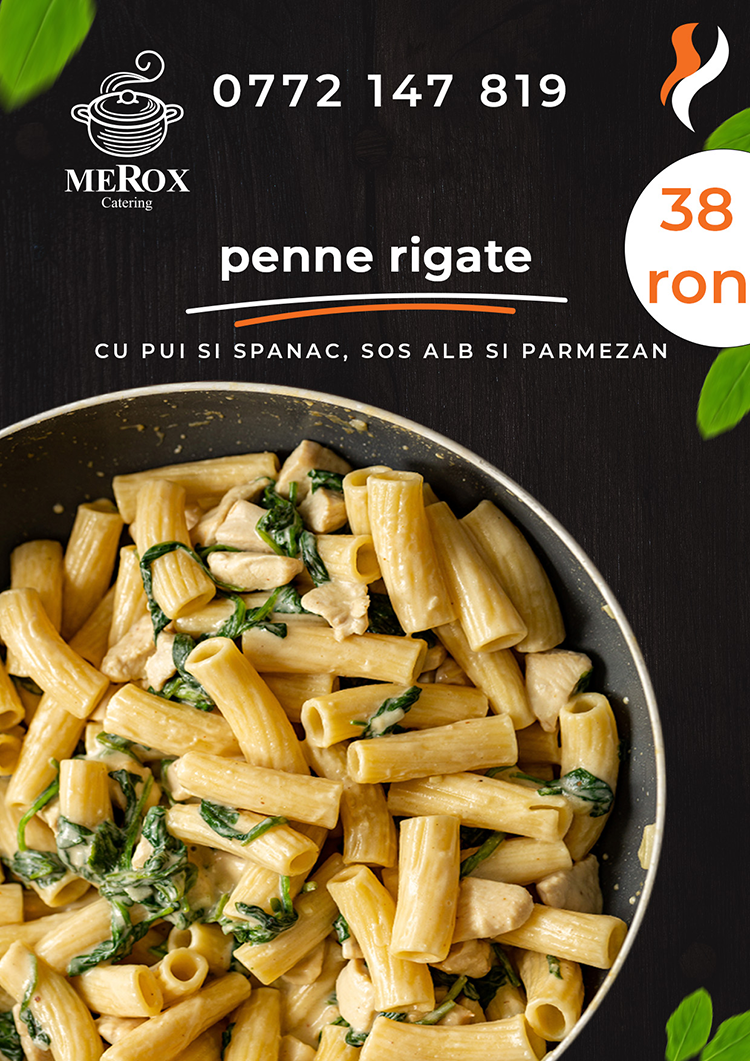 Penne cu spanac