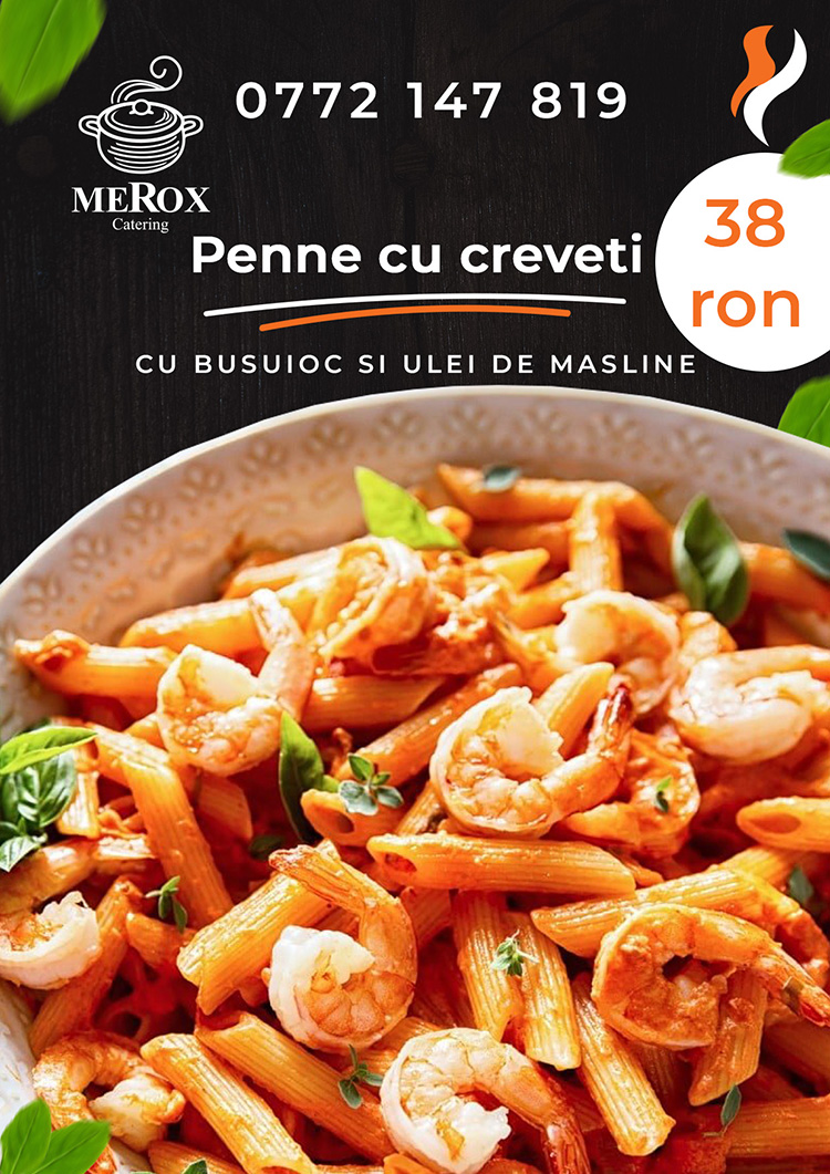 Penne cu creveți